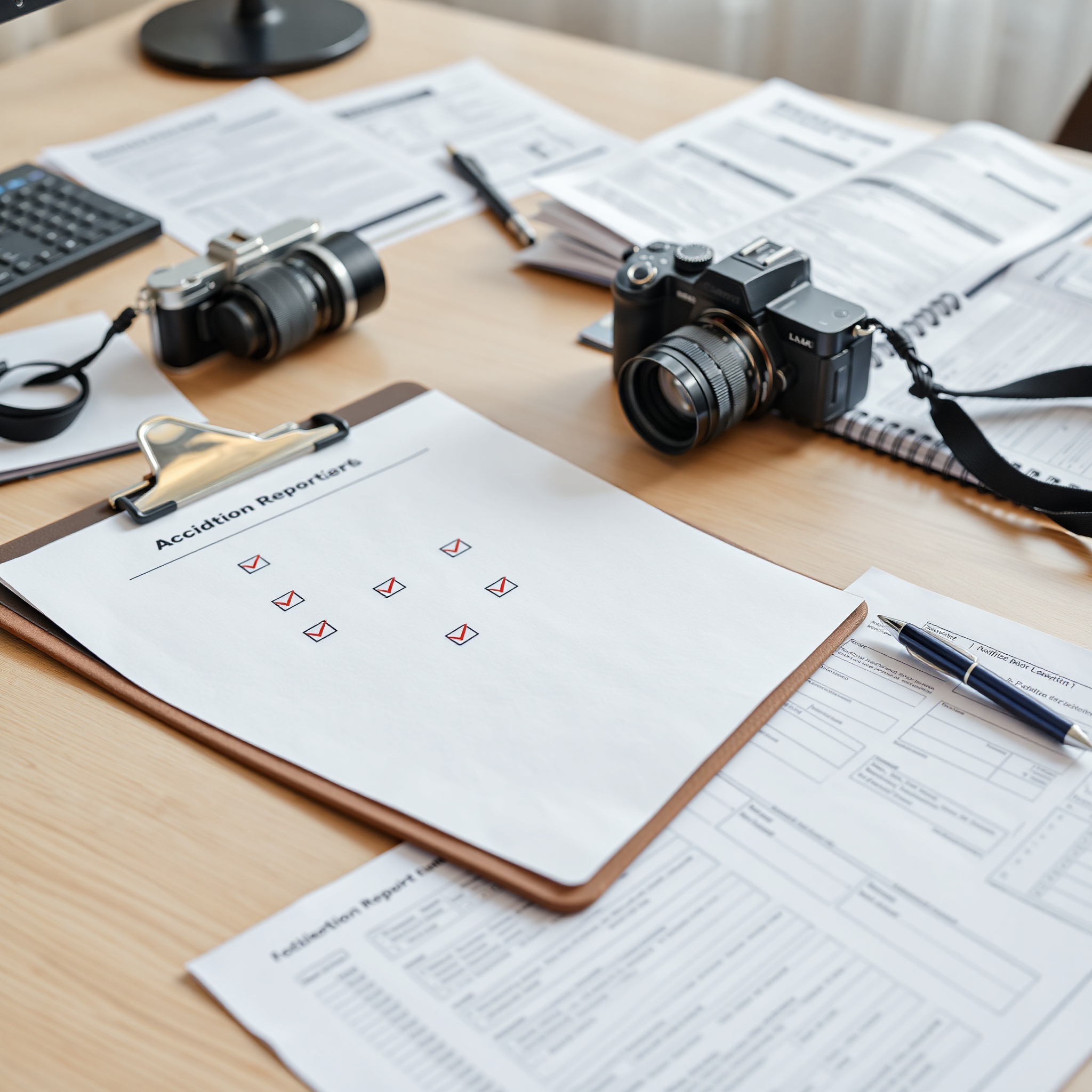 Professional documentation and accident scene checklist